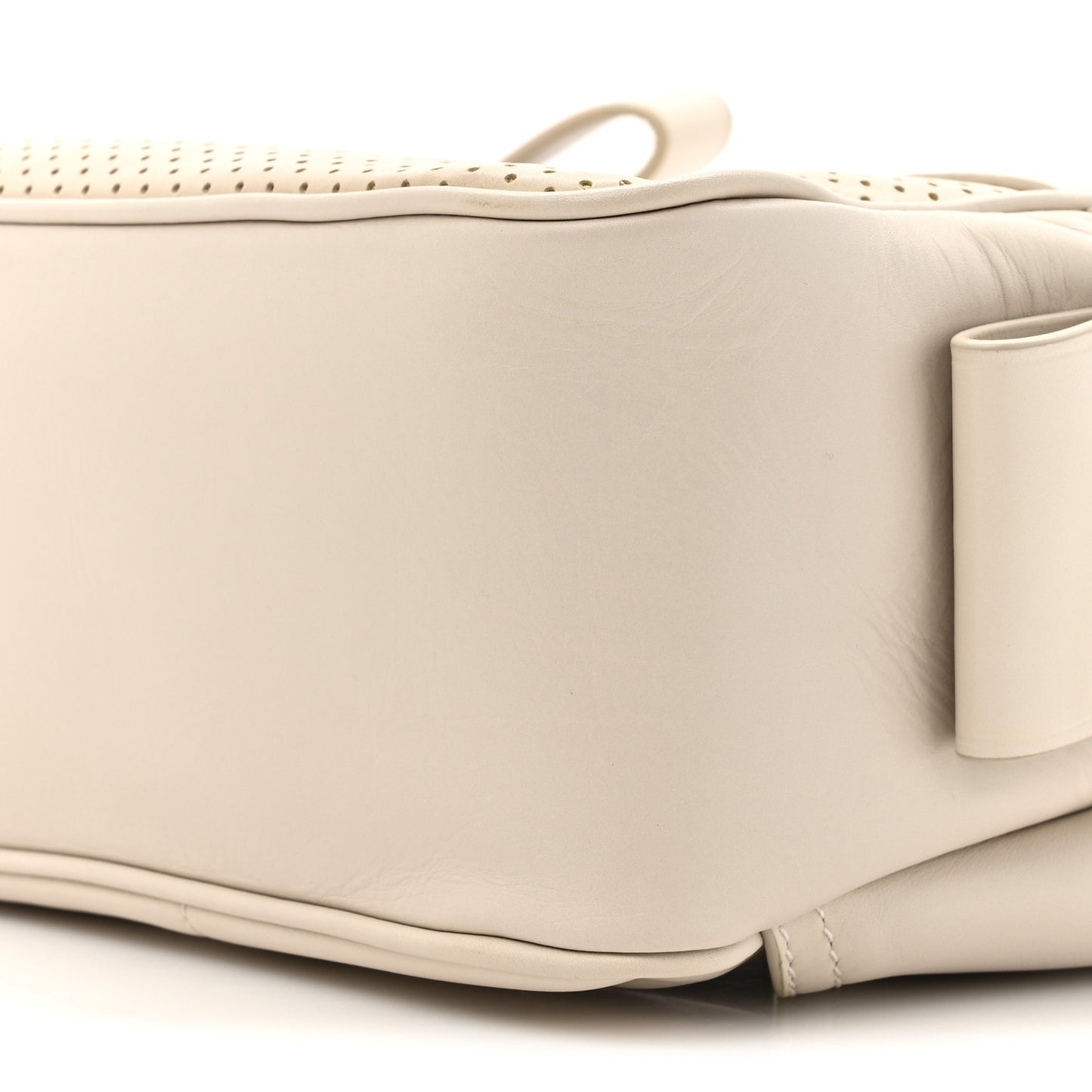 Perforated Calfskin Leggero Intrecciato Belt Bag Mist Plaster