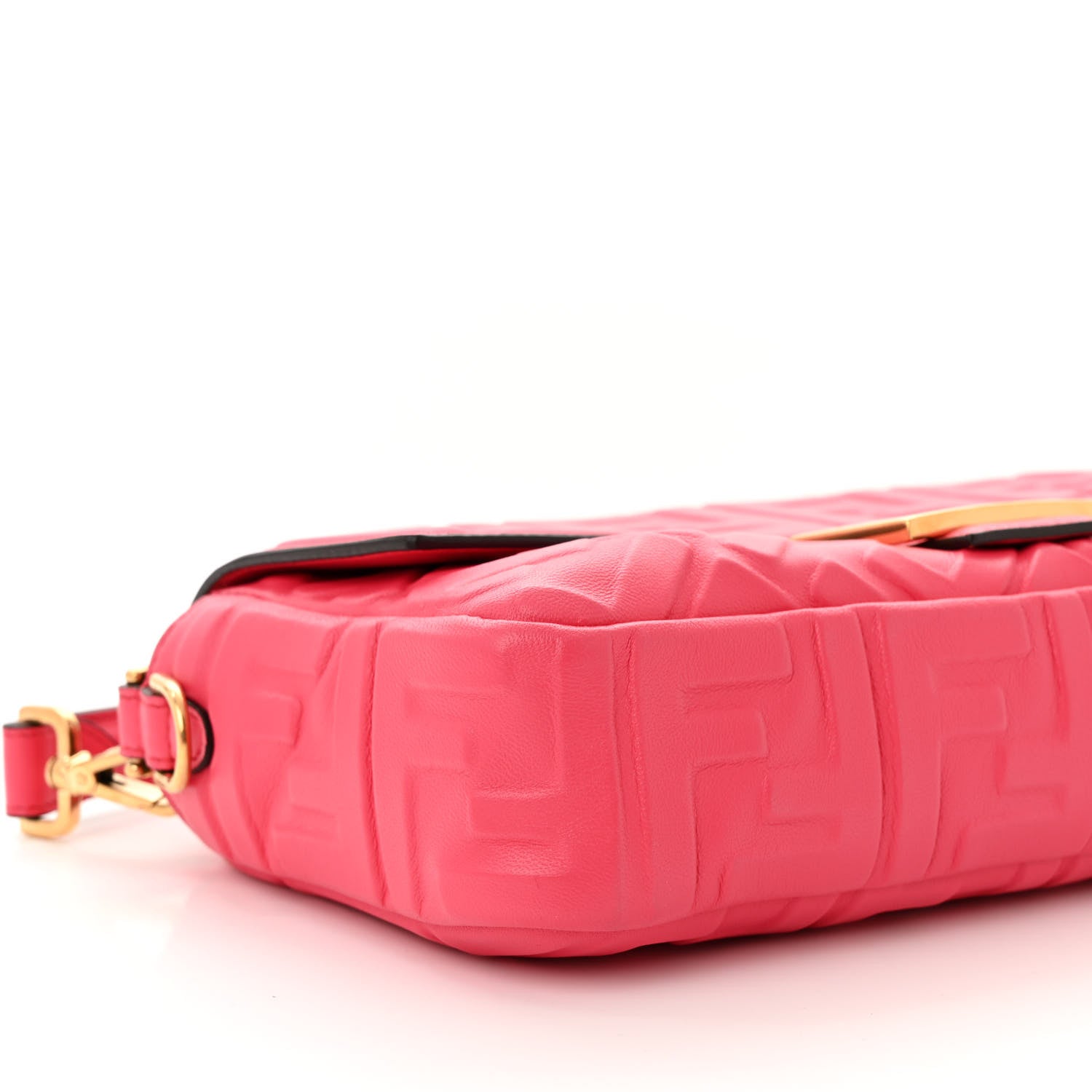 Fendi Nappa FF 1974 Embossed Baguette Lampone 9 of 10