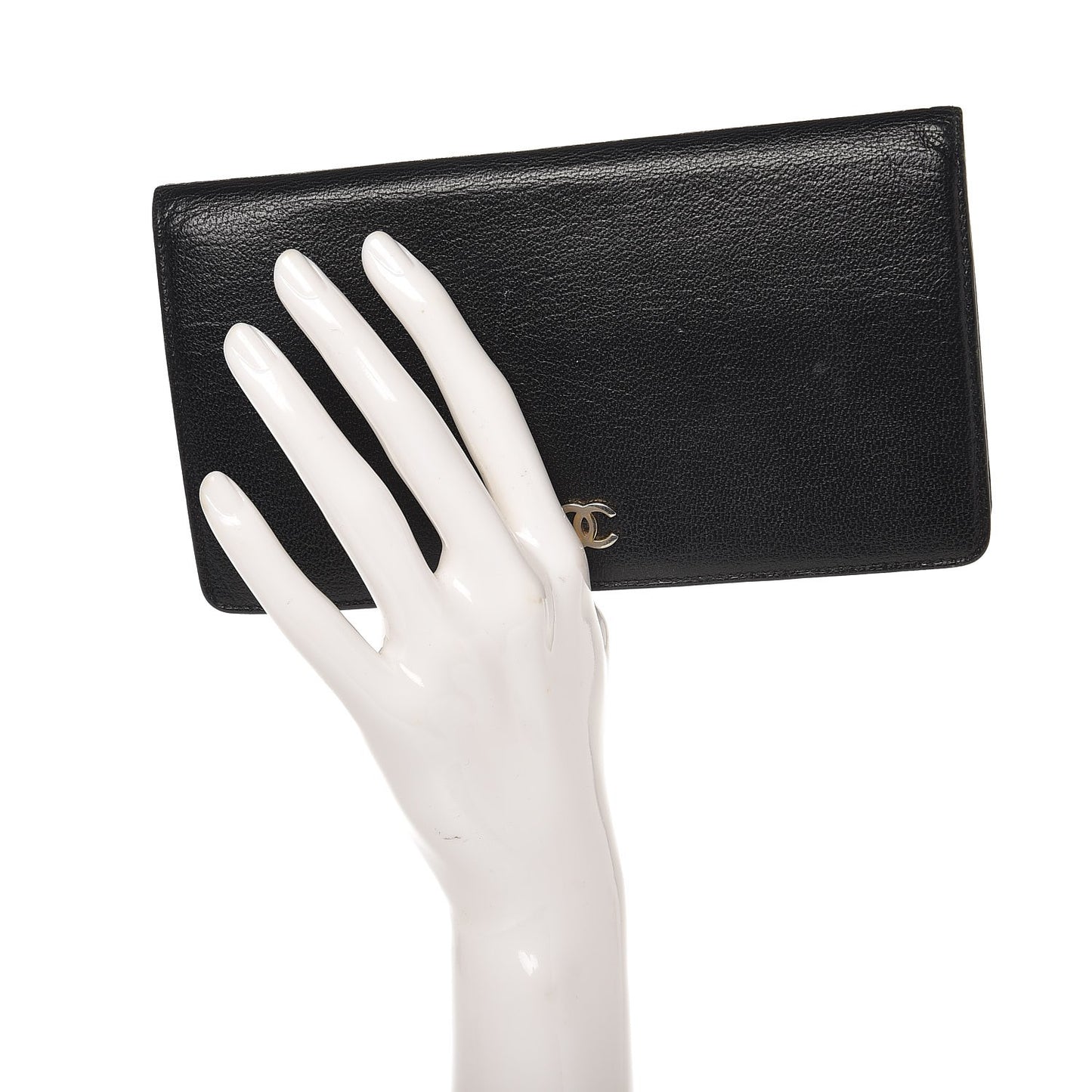 Goatskin Yen Wallet Black