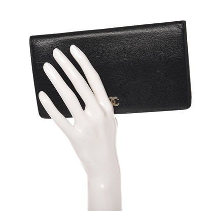 Chanel Goatskin Yen Wallet Black 2 of 13