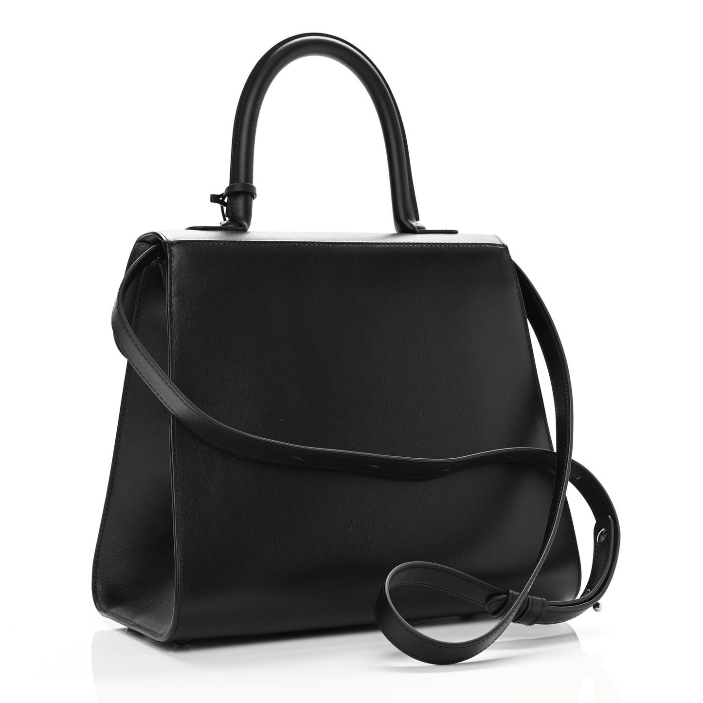 Calfskin MM L'Humour Brillant Satchel Black
