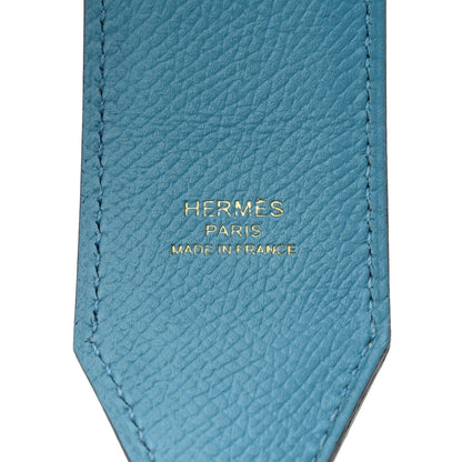 Hermes Epsom 40mm Hexagone Tressage Shoulder Strap Bleu De Nord Rouge De Coeur Gold 3 of 6