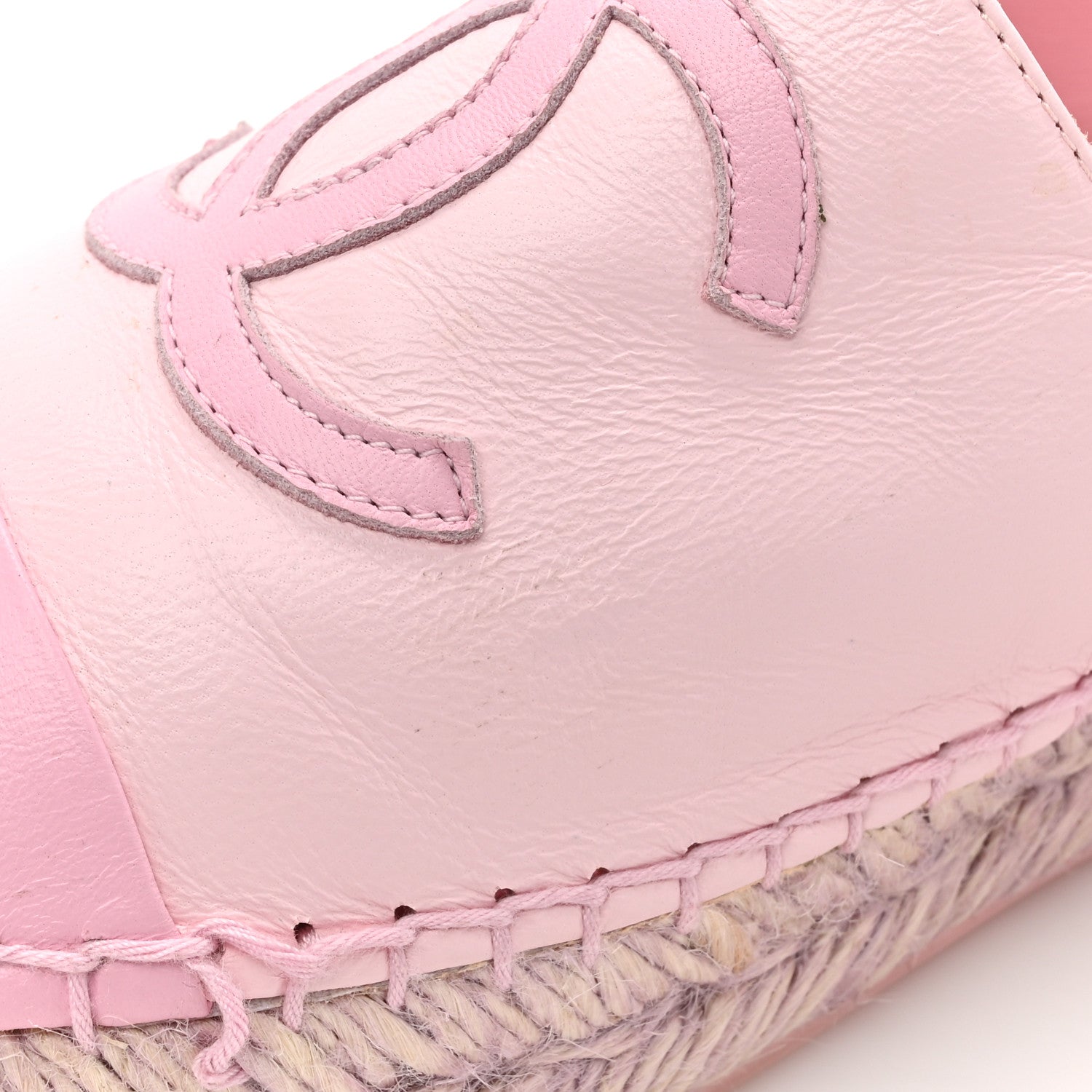 Chanel Lambskin CC Espadrilles 37 Light Pink 12 of 16