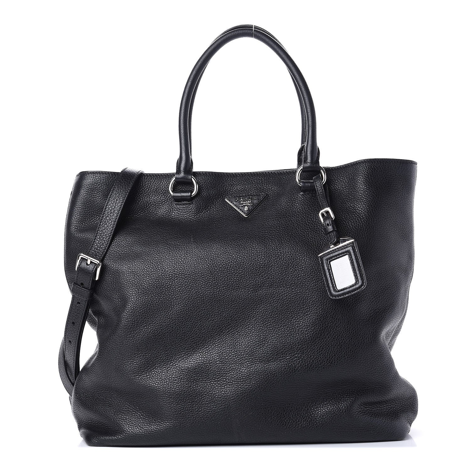 Prada Vitello Daino Shopping Tote Black 1 of 14