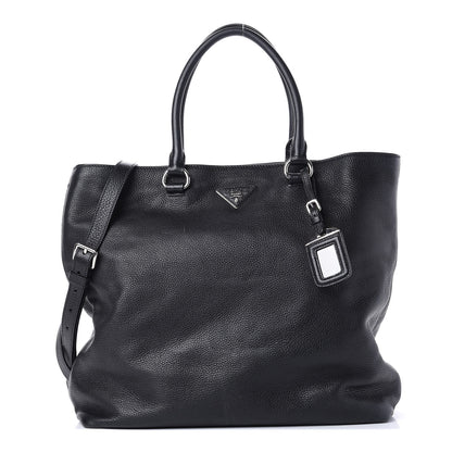 Prada Vitello Daino Shopping Tote Black 1 of 14