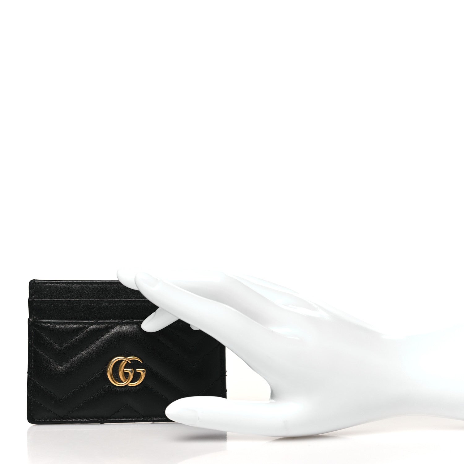 Gucci Calfskin Matelasse GG Marmont Card Holder Black 2 of 9
