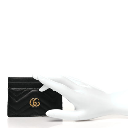 Gucci Calfskin Matelasse GG Marmont Card Holder Black 2 of 9
