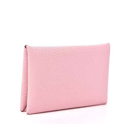 Hermes Chevre Mysore Calvi Card Case Rose Sakura 3 of 7