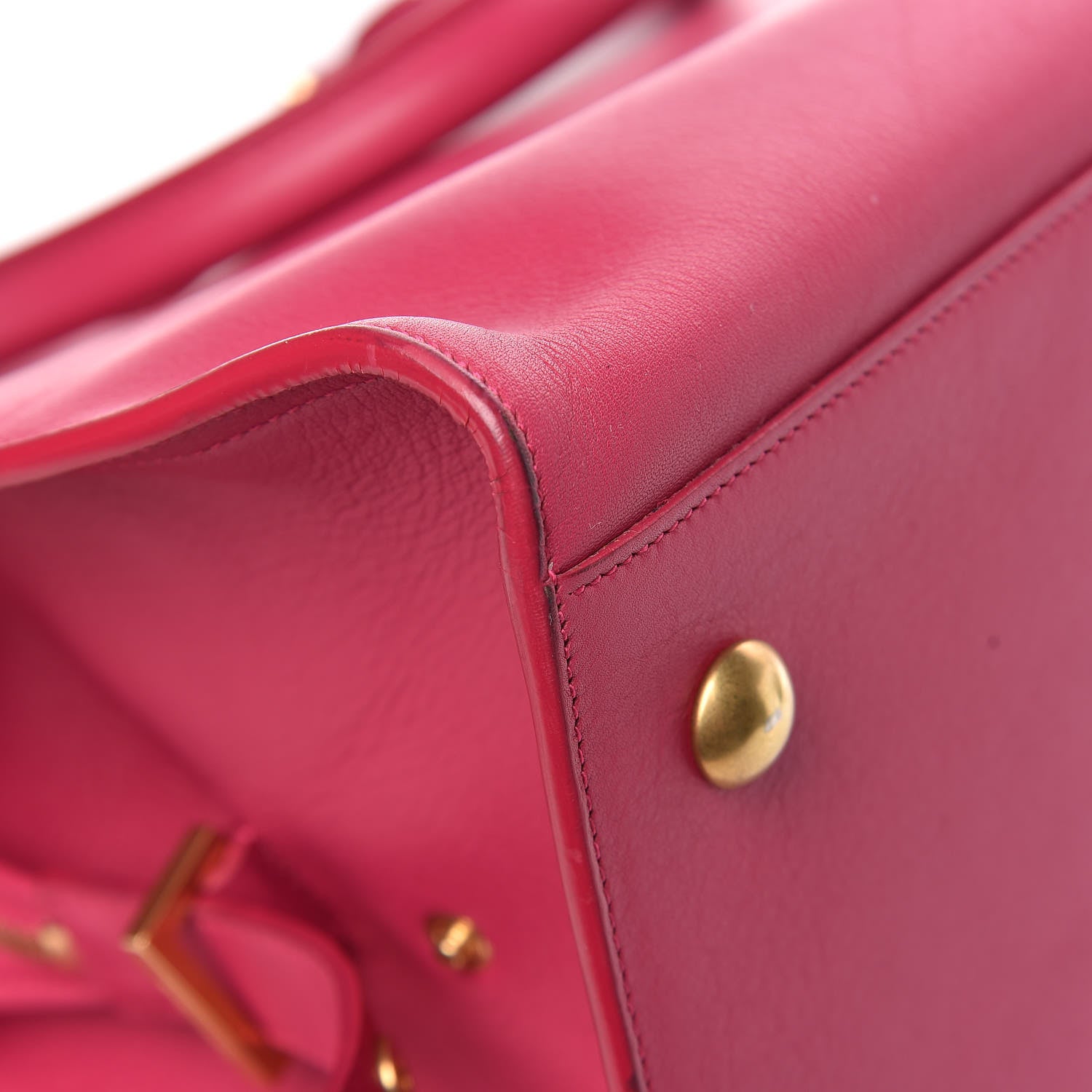 Saint Laurent Calfskin Medium Classic Y Cabas Fuchsia 9 of 10