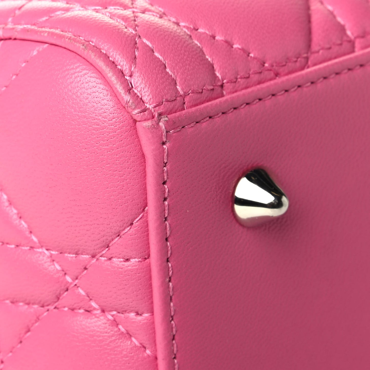 Lambskin Cannage Medium Lady Dior Pink