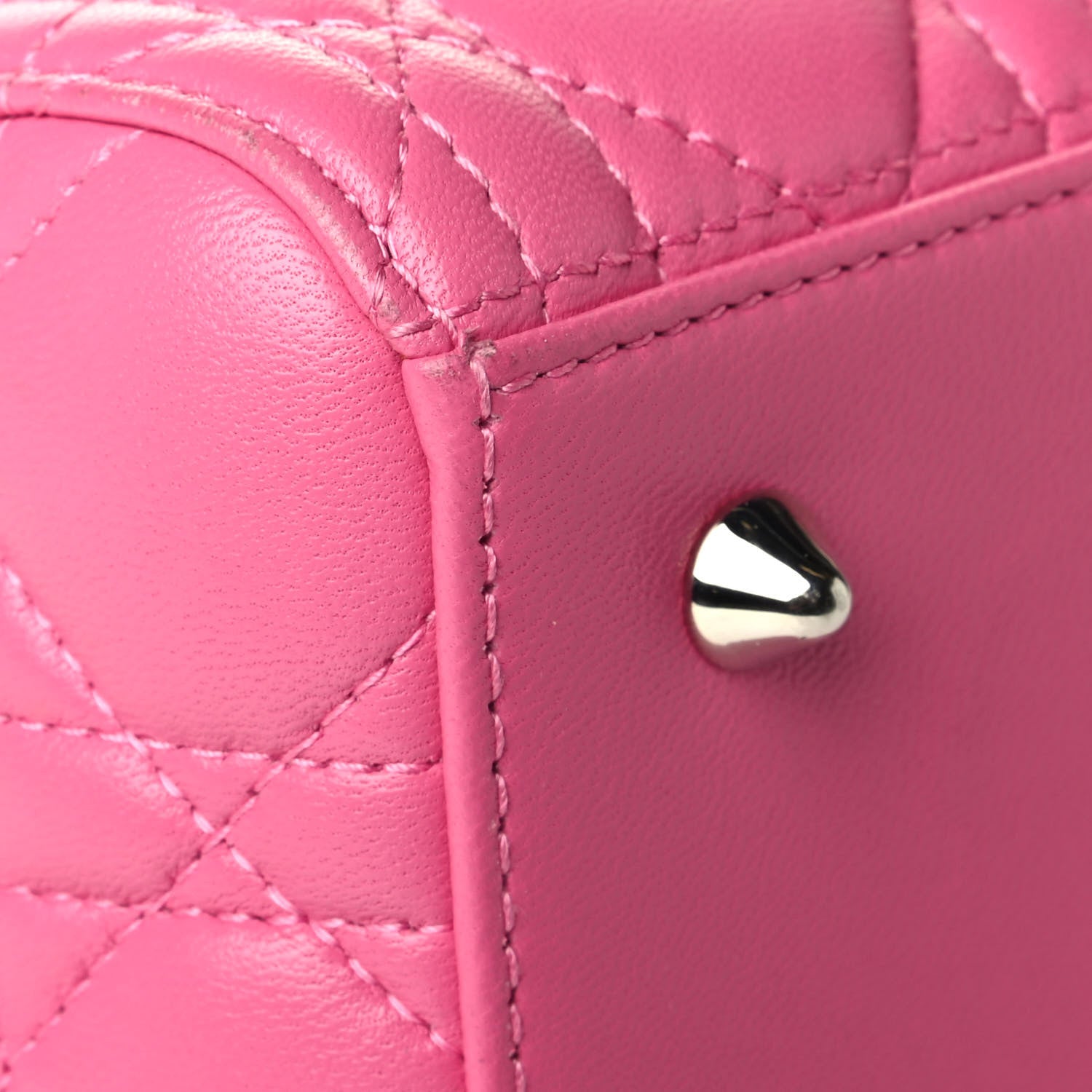 Christian Dior Lambskin Cannage Medium Lady Dior Pink 5 of 7