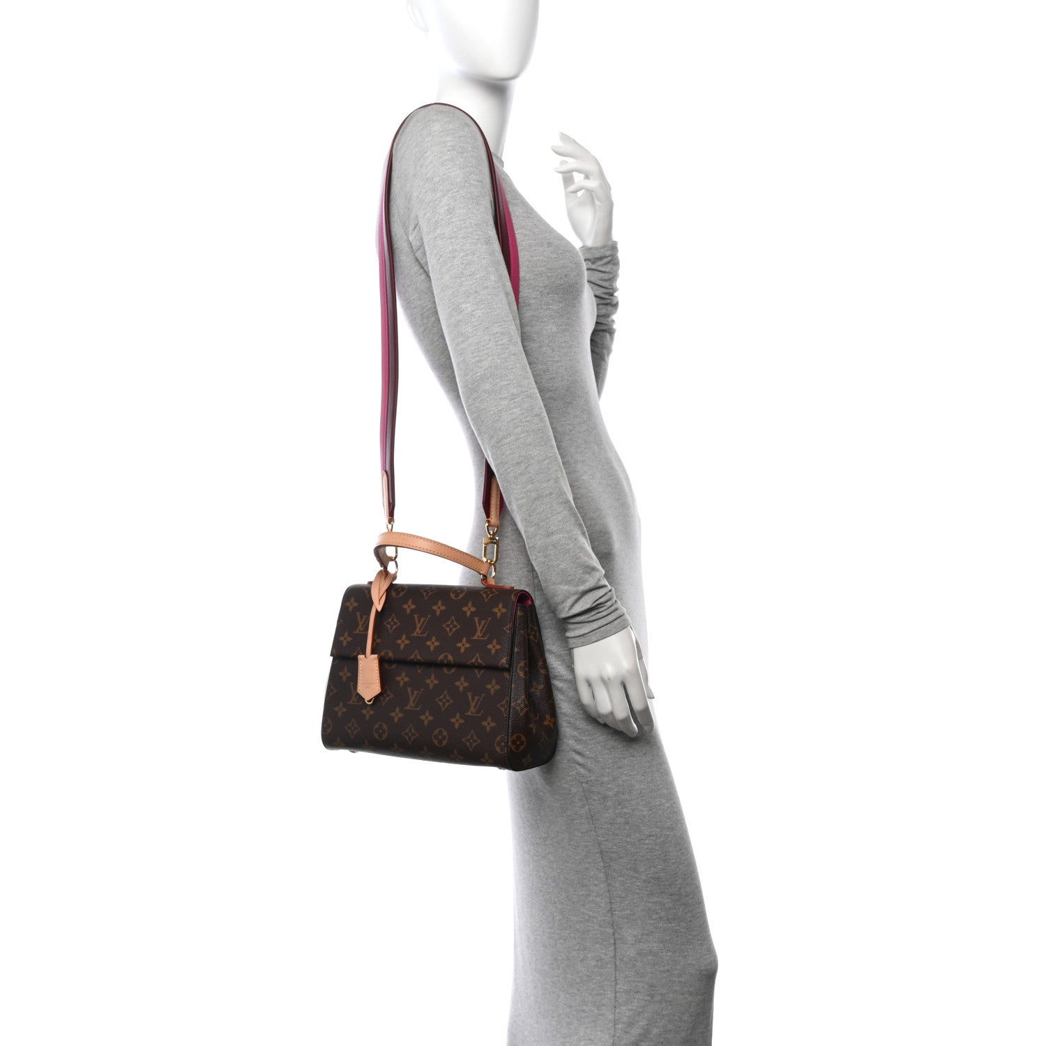 Louis Vuitton Monogram Cluny BB Bordeaux Fuchsia 2 of 10