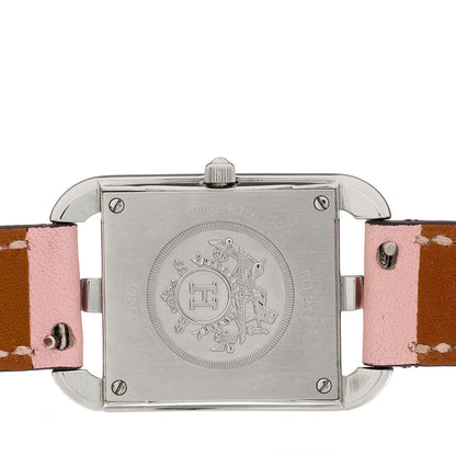 Hermes Stainless Steel Swift Diamond Pink Sapphire Mother of Pearl 23mm Cape Cod Quartz Watch Rose Sakura 4 of 5