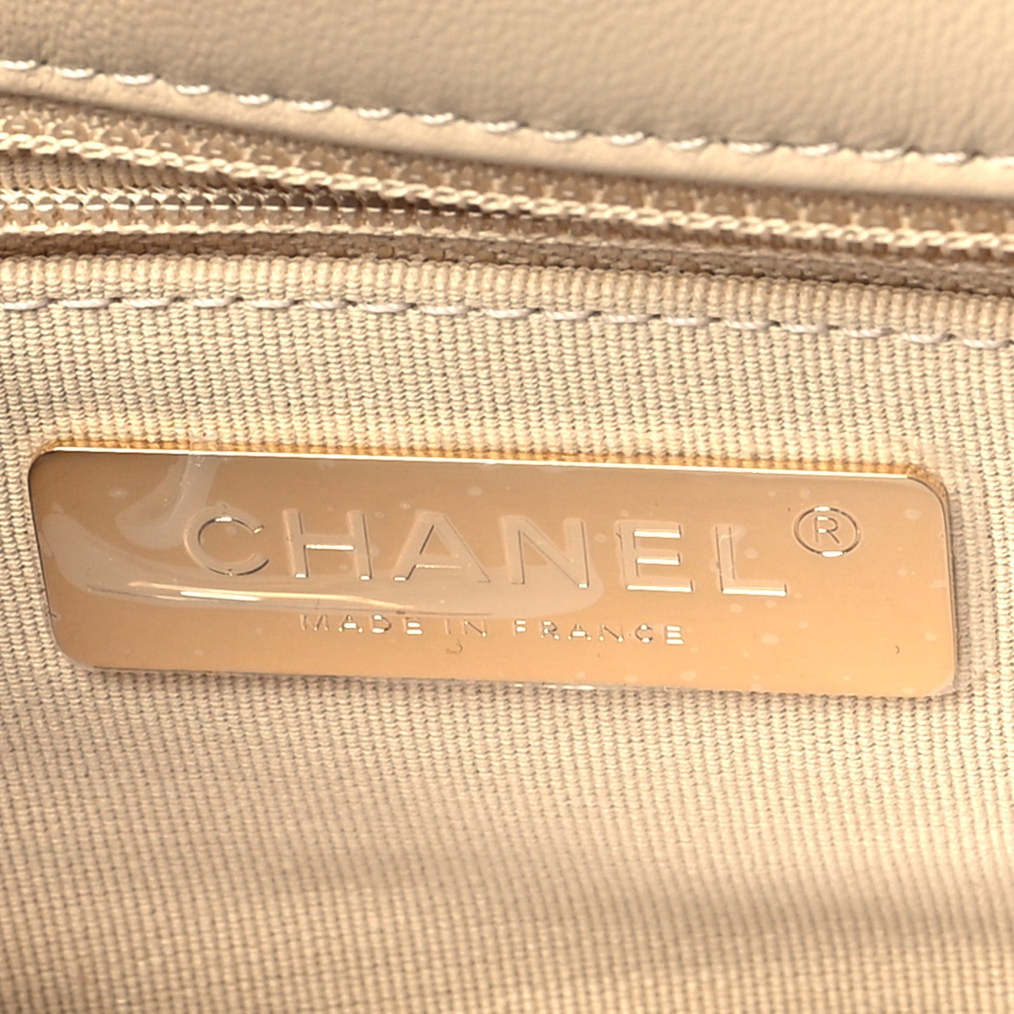 Lambskin Quilted Medium Chanel 19 Flap Beige