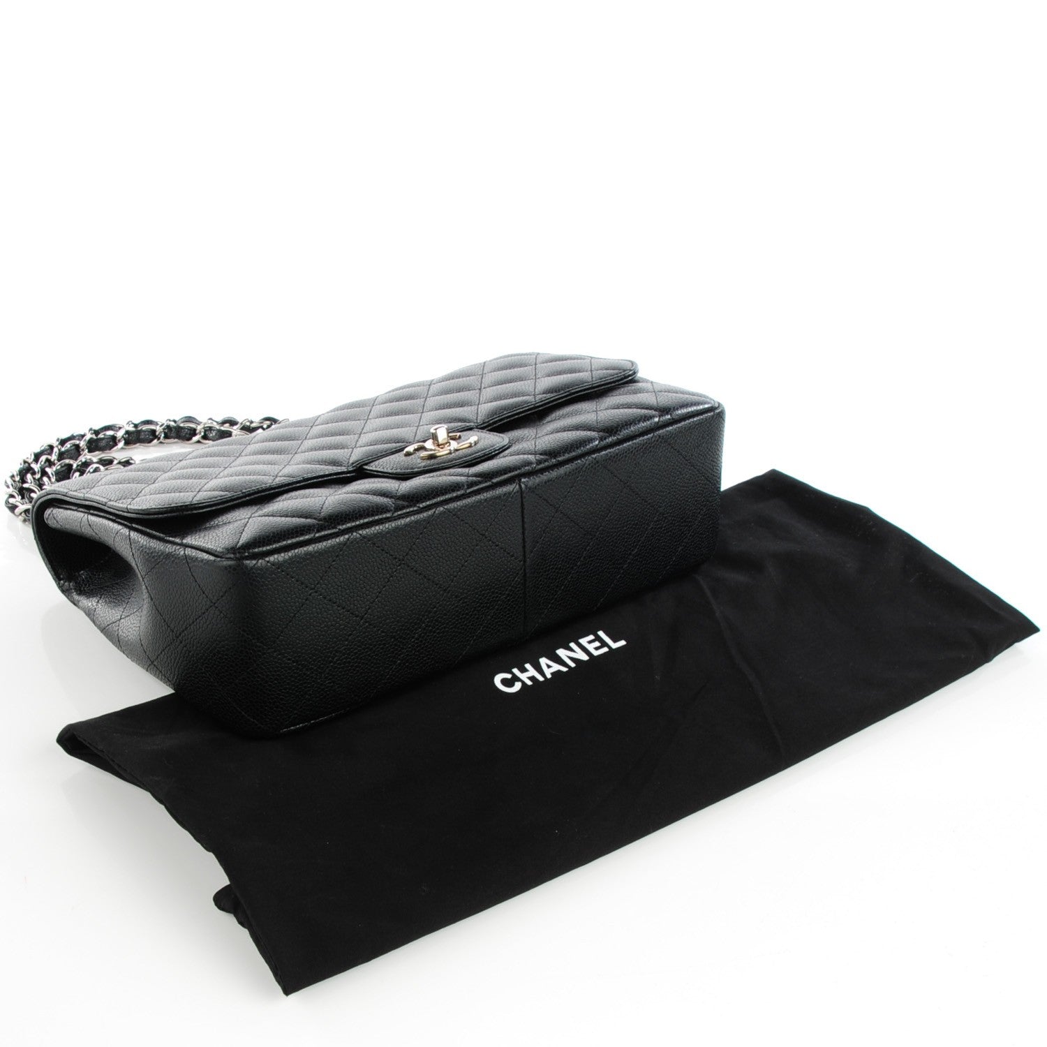 Chanel Caviar Quilted Jumbo Single Flap Black 4 of 7