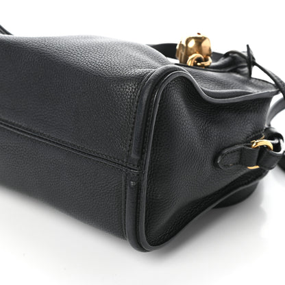 Alexander McQueen Pebbled Calfskin Mini Skull Padlock Zip Around Tote Black 9 of 9