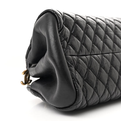 Chanel Aged Calfskin Quilted Medium Just Mademoiselle Black 9 of 11