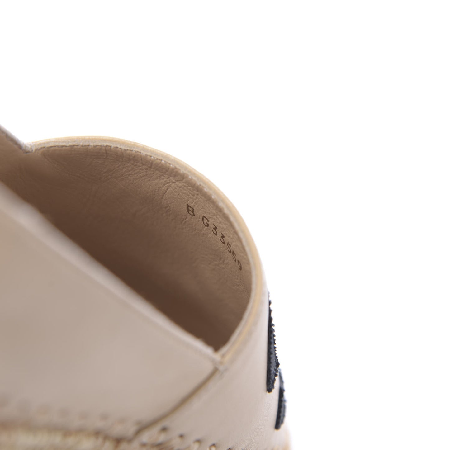 Lambskin Grosgrain CC Espadrilles 38 Beige Black