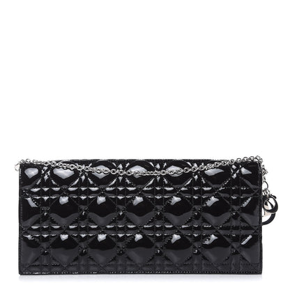 Christian Dior Patent Cannage Lady Dior Convertible Clutch Black 1 of 10