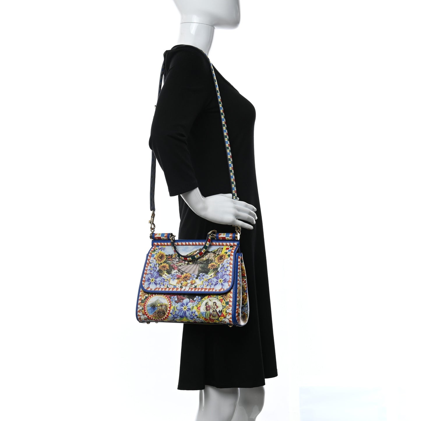 Dauphine Majolica Print Medium Miss Sicily Satchel Multicolor