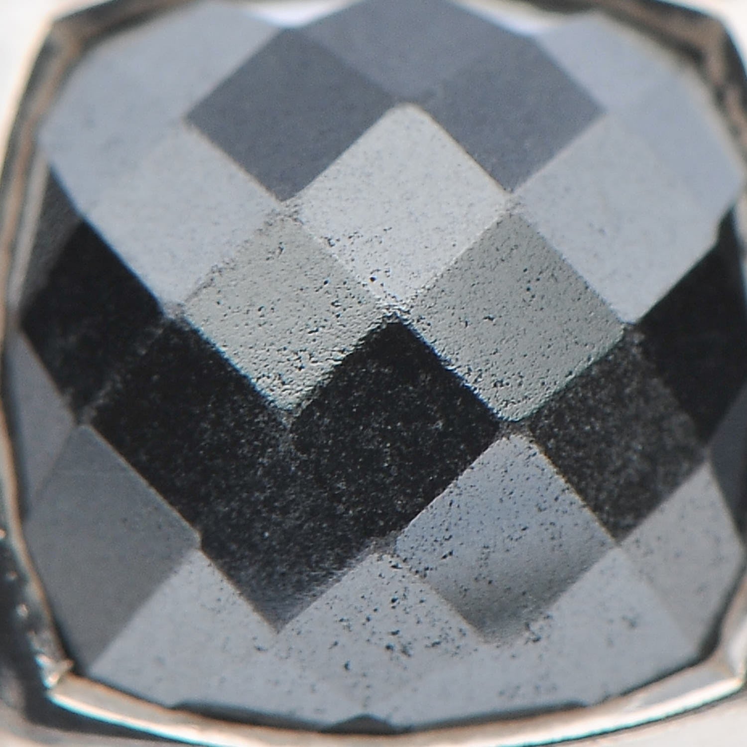 David Yurman Sterling Silver Diamond Hematite 7mm Petite Albion Ring 49 5 6 of 6