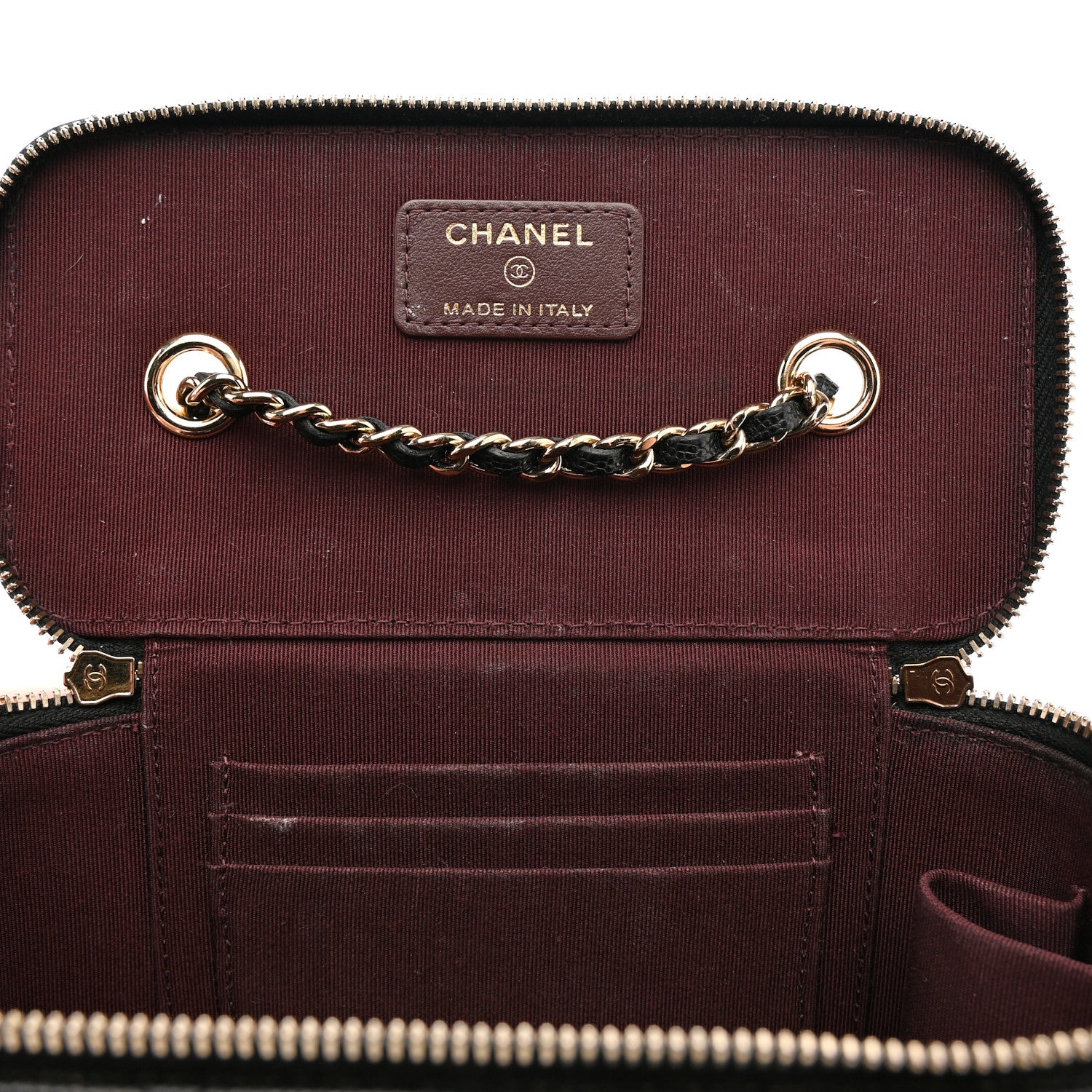 Chanel Caviar Quilted Small Vanity Case With Chain Black 11 of 12