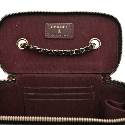 Chanel Caviar Quilted Small Vanity Case With Chain Black 11 of 12