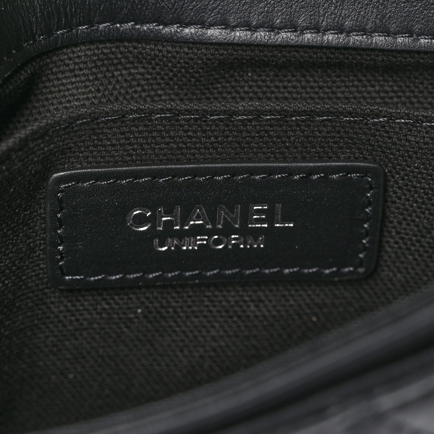 Chanel Calfskin Quilted CC Uniform Flap Belt Bag Black 6 of 12