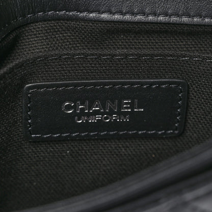 Chanel Calfskin Quilted CC Uniform Flap Belt Bag Black 6 of 12