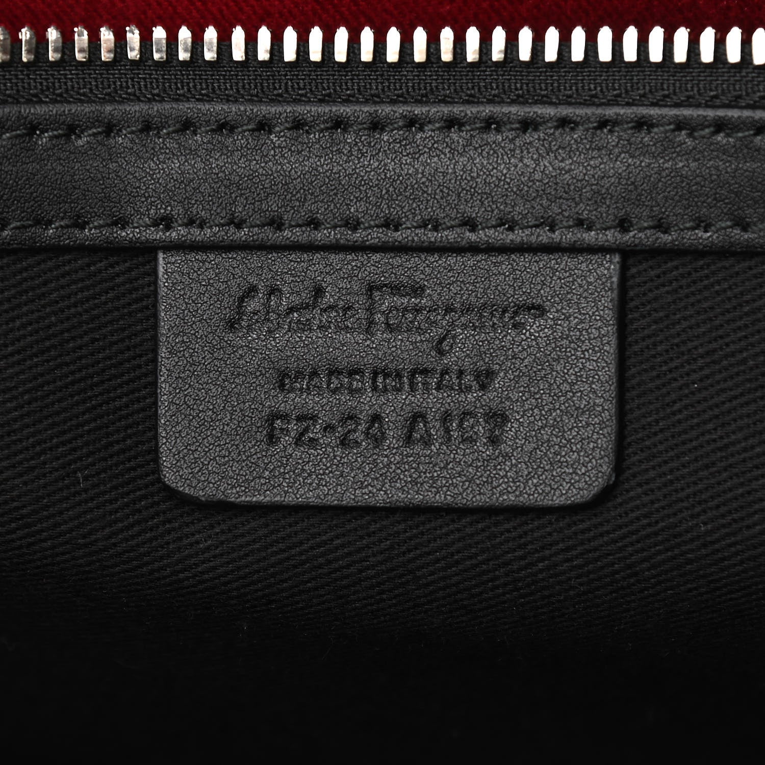 Salvatore Ferragamo Gancini Monogram Calfskin Briefcase Black Grey 8 of 9