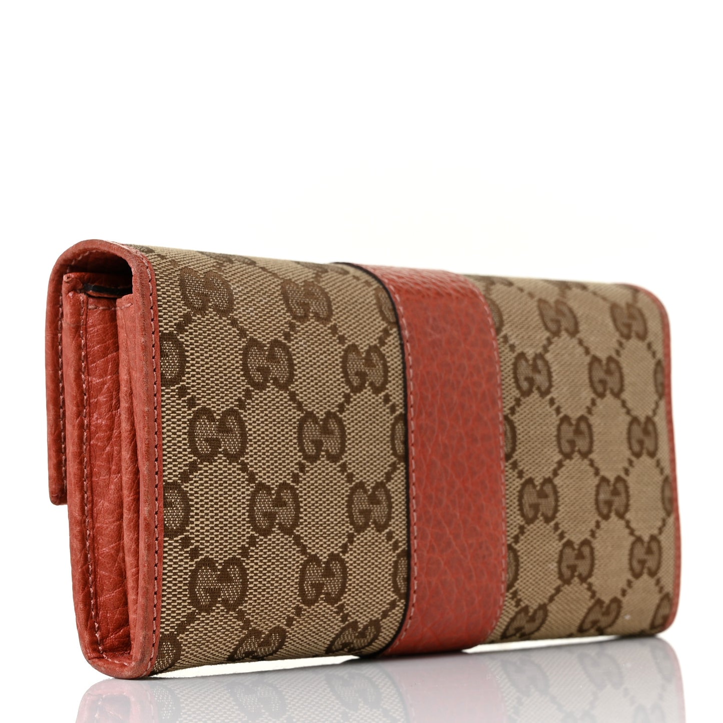 Monogram Continental Flap Wallet Coral