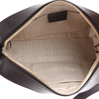 Gucci GG Supreme Monogram Web Small Webby Bee Shoulder Bag Dark Brown 4 of 11