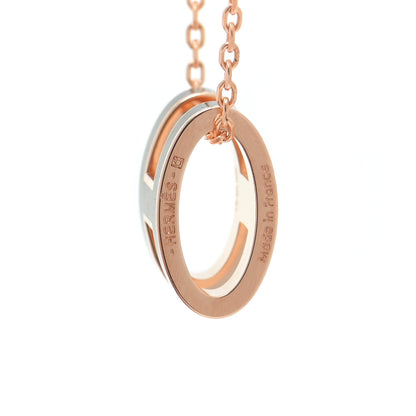 Hermes Lacquered Rose Gold Pop H Pendant Necklace Black 6 of 6