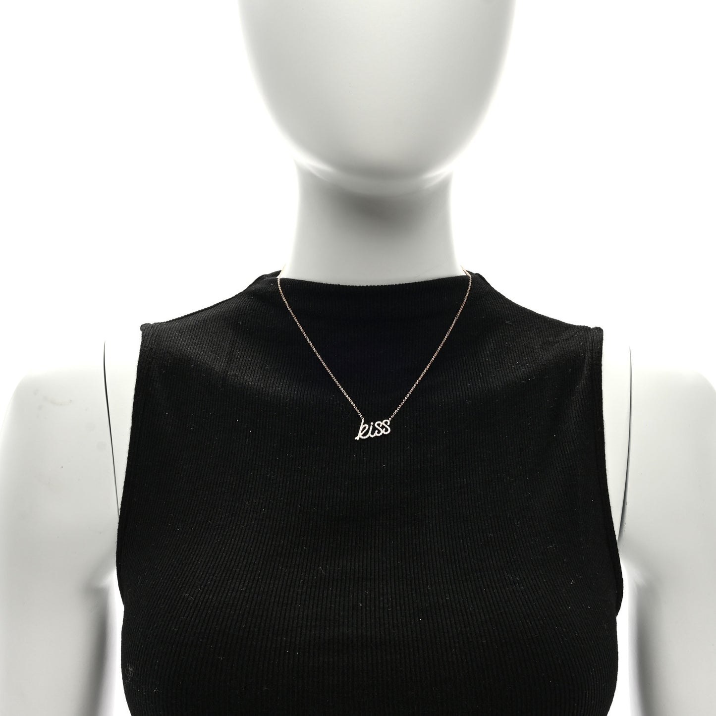 18K Rose Gold Diamond Paloma's Graffiti Kiss Pendant Necklace