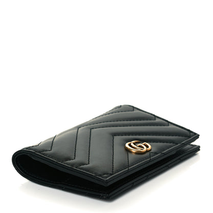 Gucci Calfskin Matelasse GG Marmont Passport Case Black 4 of 8