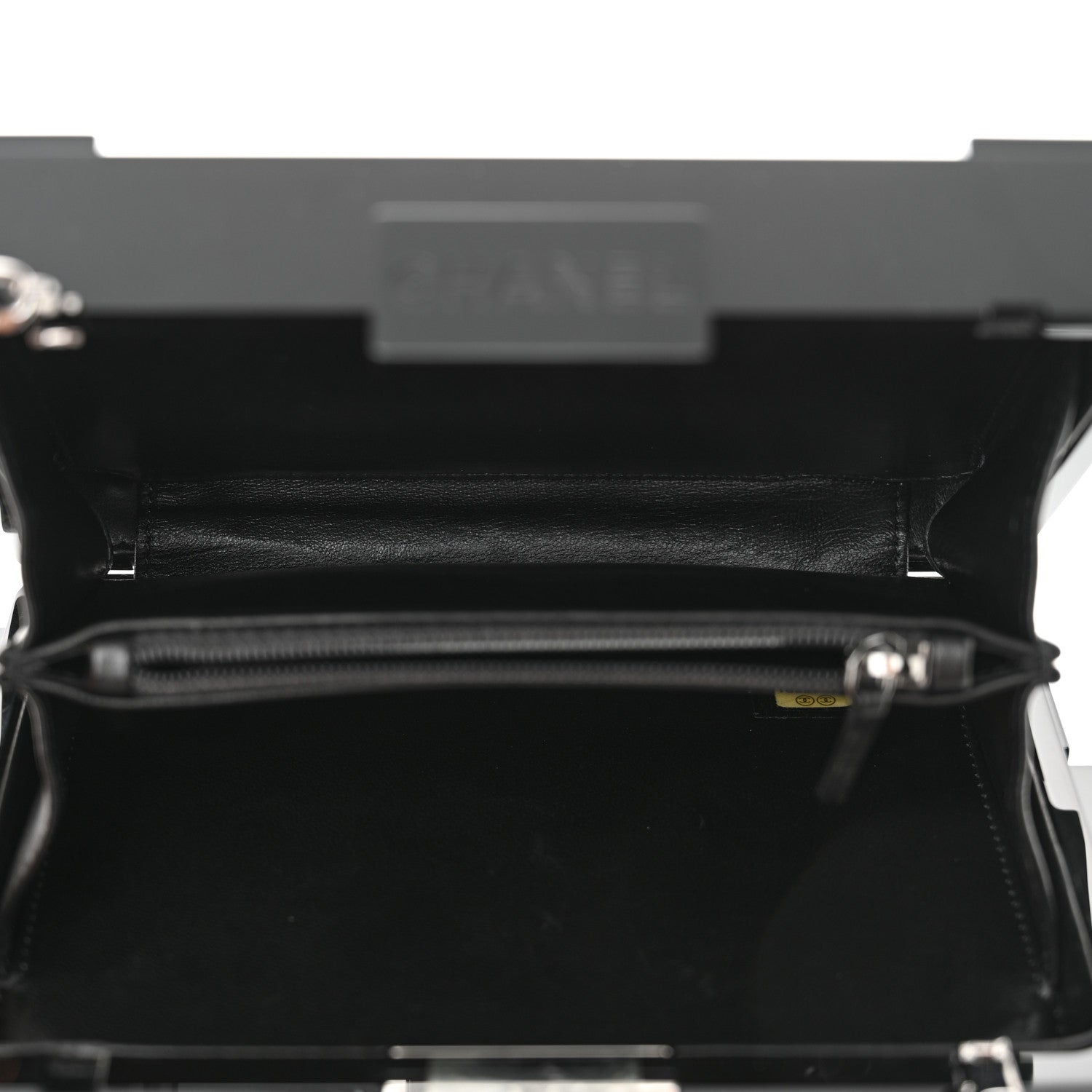 Chanel Plexiglass Barcode Boy Brick Lego Clutch Black 6 of 12