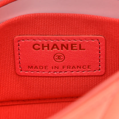 Chanel Lambskin Quilted Ombre Top Handle Flap Clutch With Chain Rose 6 of 12