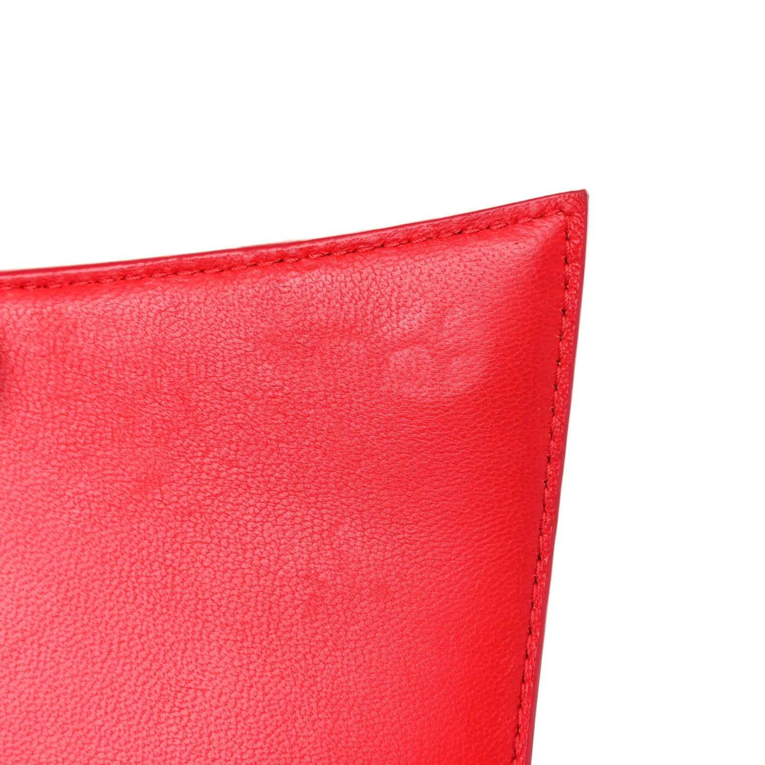 Balenciaga Shiny Calfskin Tonal B Crocodile Embossed Small Hourglass Top Handle Bag Bright Red 16 of 17