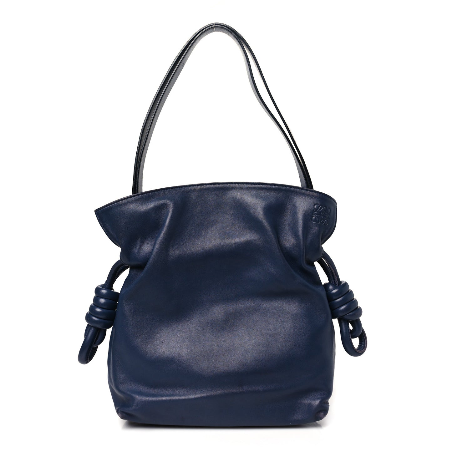 Nappa Flamenco Knot Bag Navy