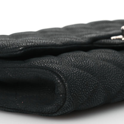 Chanel Iridescent Caviar Quilted Clutch With Chain Flap Black 10 of 11