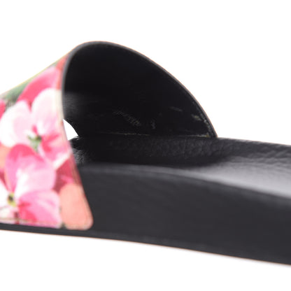 Gucci GG Supreme Monogram Blooms Slide Sandals 38 Beige Multicolor 8 of 9