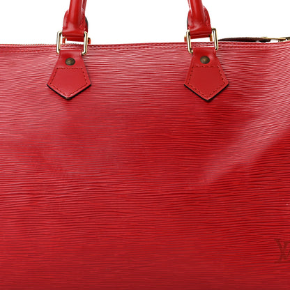 Louis Vuitton Epi Speedy 30 Castillan Red 7 of 9