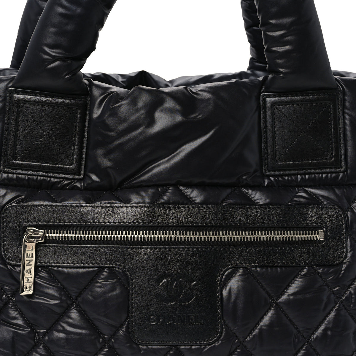 Chanel Nylon Quilted Small Coco Cocoon Tote Black 9 of 11
