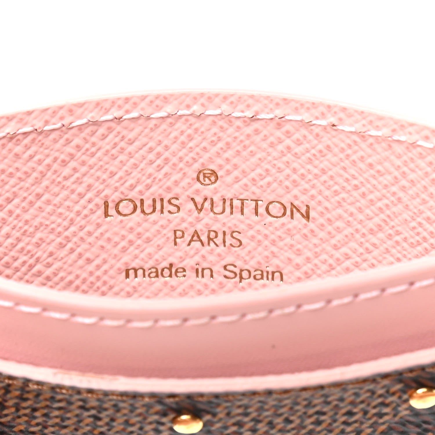 Louis Vuitton Damier Ebene Studded Card Holder Rose Ballerine 4 of 7