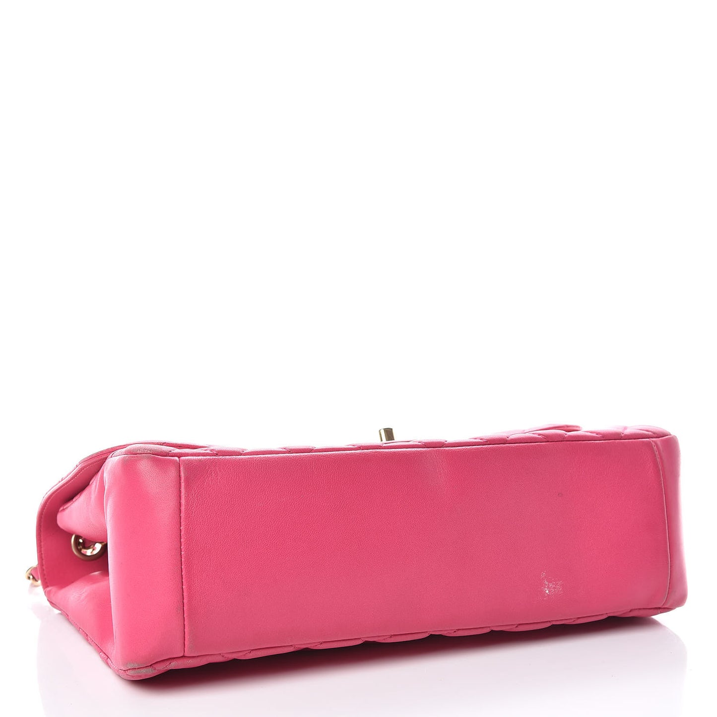 Lambskin Quilted Jumbo Mademoiselle Chic Flap Fuchsia