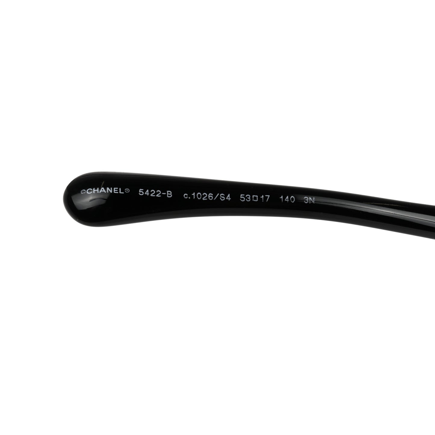 Acetate Strass Square Sunglasses 5422-B Black White