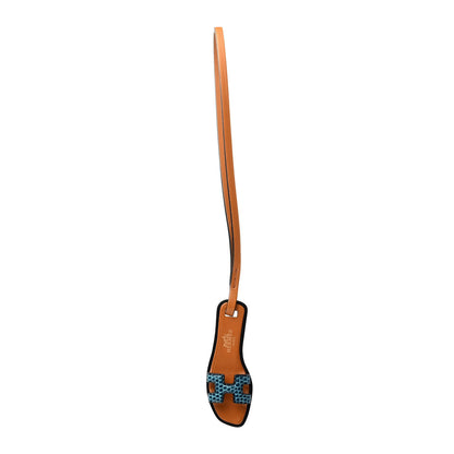 Hermes Polished Niloticus Lizard Butler Calfskin Hunter Oran Nano Bag Charm Bleu Petrole Naturel 1 of 4
