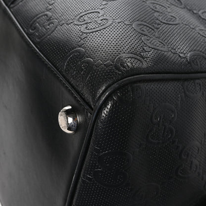 Gucci Calfskin GG Tennis Embossed Duffle Bag Black 11 of 14