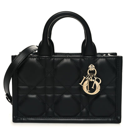 Christian Dior Calfskin Macrocannage Mini Book Tote Black 1 of 10