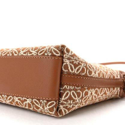 Loewe Jacquard Anagram Calfskin Mini Flamenco Knot Clutch Tan Pecan 5 of 9